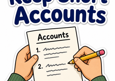 Maxim #32: Keep Short Accounts